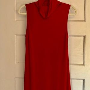 Julie Brown NYC red knit sleeveless A-line dress L